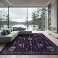 thumbnail image 2 of ODIKA 8'x10' Washable Area Rug Gothic Horror Halloween Skull Spooky Witchy Vintage Witch Ghost Flowing Dynamic for Dining Room, Large Office, Lounge, Non-Slip Chair-Friendly Mat, 2 of 7