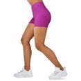 thumbnail image 5 of Gilbin Ultra Soft High Waist Yoga Stretch Mini-Bike Shorts for Women-Many Colors-One Size & Plus Size (Purple 1X-2X), 5 of 9