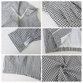 thumbnail image 4 of Lentta Womens Cropped Gingham Bomber Jacket Stand Collar Plaid Zip Up Coat with Pockets, 4 of 7