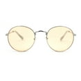 thumbnail image 2 of Small Micro Round Metal Rim Retro Dad Fashion Sunglasses Silver - Peach, 2 of 4