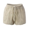 thumbnail image 4 of Womens Swim Cover Up Knitted Cover Up Shorts Beach Swimsuit Bottom Womens Bathing Suit Coverups, 4 of 9