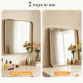 thumbnail image 3 of EDX Bathroom Mirror 32"x 40"Wall Mirror with Rectangular Metal Frame, Gold, 3 of 7