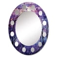 thumbnail image 2 of Designart "Violet Charm" Forest Round Wall Mirror - Landscapes Oval Printed Decorative Oversized Mirror - Multiple Color Options, 2 of 4