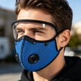 thumbnail image 5 of Carbon Filter Dust Mask, Reusable Face Mask with Eye Shield for Work _ Blue, 5 of 9