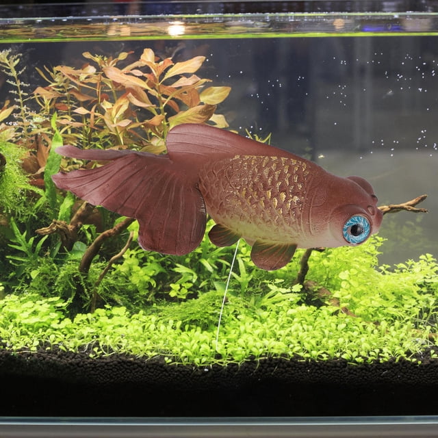 WASHWEPE De Peces Para Acuario Simulación Luminosa Material Marrón