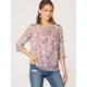 thumbnail image 2 of BluCasual De GaCon Estampado Floral De Man3/4 Con Volantes PaMujer RoL, 2 of 6