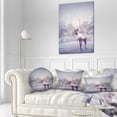 thumbnail image 3 of Designart Huge Reindeer Standing in Snow - Animal Throw Pillow - 12x20, 3 of 5