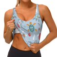 thumbnail image 3 of KLL Sea Turtle for Workout Tank Tops for Women,U Back Fitness Top Built in Shelf Bras Padded Fit for Yoga Gym-Large, 3 of 8
