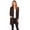 Brown, variant on Women's Casual Long Sleeve Open Front Solid Cardigan with Side Pockets Black L