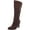 Choco Micro, variant on STYLE & COMPANY Womens Burgundy Comfort Stretch Breathable Slip Resistant Addyy Round Toe Block Heel Zip-Up Dress Boots Shoes 5.5 M