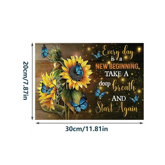 Spring Decoration Canvas Painting Wall Art Poster Literary Sunflower Home Decor Hanging Picture for Living Room Bedroom