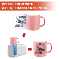 thumbnail image 4 of 320ml ceramic cup, dishwasher and microwave safe, coffee cup, tea cup, DIY mug - pink, 4 of 5