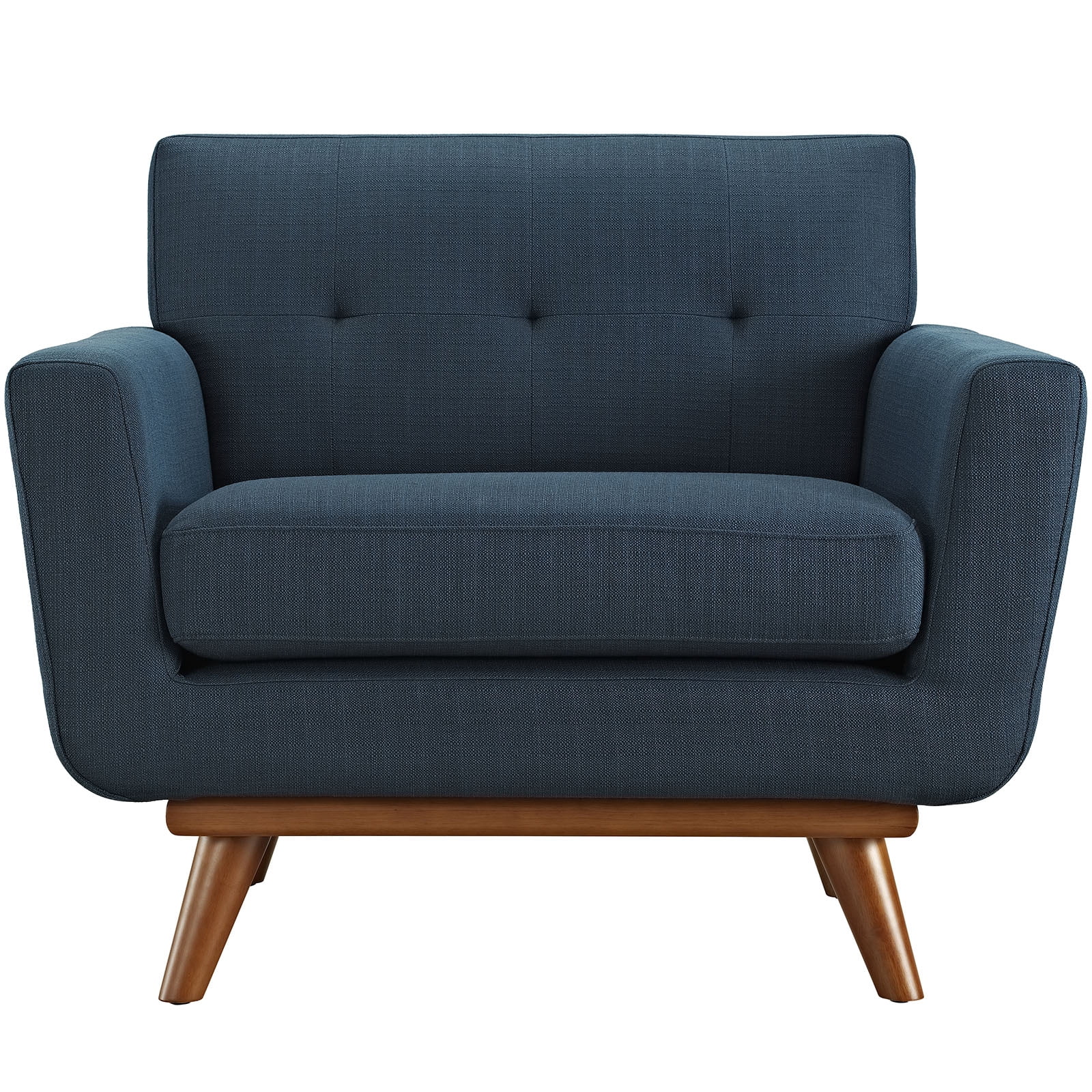 Modway Engage Modern Upholstered Fabric Armchair in Azure Blue