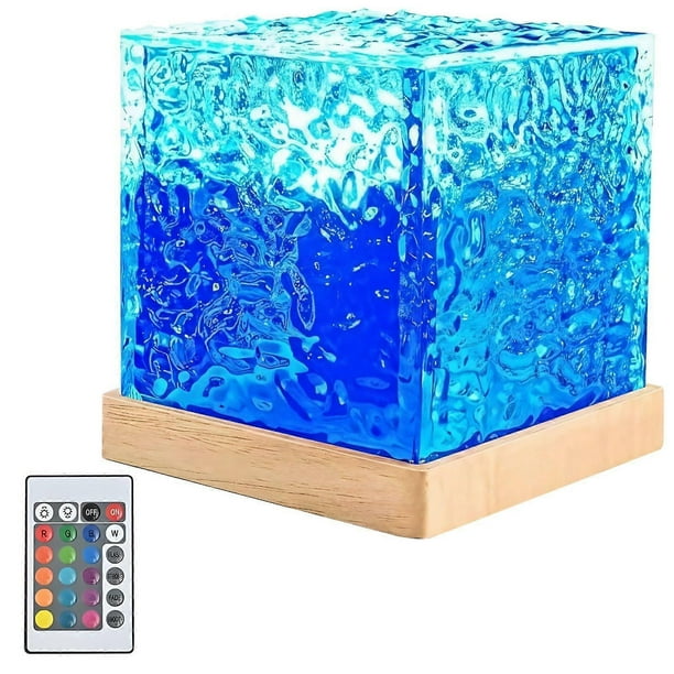 LED starry sky projector with dynamic water wave effect, 162 light patterns, USB rechargeable, remote control, for home or party atmosphere.