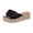 Dark Blue, variant on Platform Espadrilles for Women Cute Bowtie Low Wedge Sandals Open Toe Summer Dressy Slides Beach Vacation Slip on Casual Shoes Silver Size 9