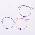 thumbnail image 3 of opvise 1 Pair Couple Bracelets Creative Shape Wear Resistant Wax Line Handmade Couple Braided Evil Eyes Bracelets for Party, 3 of 8