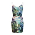 thumbnail image 4 of Womne Dresses Women's Fashion Casual Summer Printed Loose Sleeveless Strappy Front Pockets V Neck Dress, 4 of 5