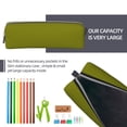 thumbnail image 5 of Yiaed Olive Print Leather Pencil Case - Leather Pen Pencil Holder - Elegant & Practical Pencil Pouch for Work & Office, 5 of 7