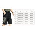 thumbnail image 2 of hlysgo Mens Cargo Shorts with Mulit Pockets Breathable Cargo Bermuda Short Knee Length Waterproof Outdoor Hiking Work Shorts no Belt Black,Size M, 2 of 4