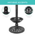 thumbnail image 6 of Best Choice Products Solar Lighted Pedestal Bird Bath w/ Planter, Integrated Panel - Black, 6 of 8