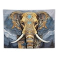 thumbnail image 5 of JRXY  Boho Elephant Tapestry Bohemian Indian Elephant Tapestry Forest Moon Abstract Aesthetic Art Hanging Bedroom Living Room Dorm Wall Blankets Home Decor 40x30in, 5 of 7