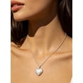 thumbnail image 3 of KeyStyle Heart Necklace for Women Personalized Locket Necklaces that Holds Pictures 18K White Gold Plated, 3 of 11