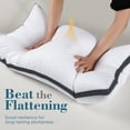 thumbnail image 4 of Pillows Queen Size Hotel Quality Cooling Down Alternative Gusseted Bed Pillows for Side Back or Stomach Sleepers Soft and Supportive for Sleeping Machine Washable, 4 of 9