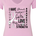 thumbnail image 4 of Inktastic I Have... Inspirational Words for Those Battling Lung Cancer Women's V-Neck T-Shirt, 4 of 5