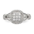 thumbnail image 4 of Auriga Fine Jewelry 925 Sterling Silver Cubic Zirconia Ring Size 7 for Women, 4 of 5
