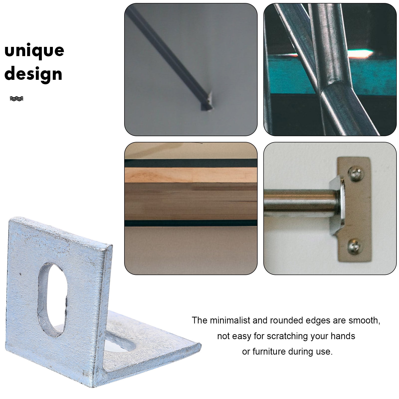 OULII  Durable 90 Degree Metal Brackets for Wood and Furniture Reinforcement
