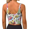 thumbnail image 4 of Uemuo America Landmarks1 Pattern Women's Sports Bra - High Impact Support, Breathable, and Comfortable Athletic Bra for Running, Yoga, and Workouts, 4 of 9