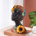 thumbnail image 4 of Estatua De Mujeres Africanas Resina Africana Negro Mujer Estatua Adornos Tribal Mujer Escultura Decoración (D) Libre de BPA, 4 of 7