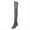 Grey, variant on TIREOW Women's Over The Knee Stylish Thigh-High Chunky Heels Boots High Low Block Heel Riding Boots Platform Thigh High Round Toe Long Boots(Black,Gray )