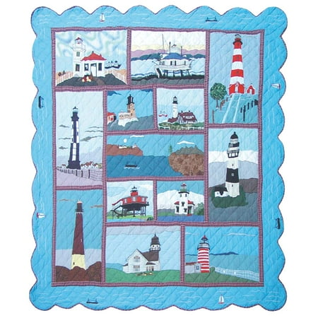 Patch Magic Lighthouse Gallery Quilt Queen 85"X 95"