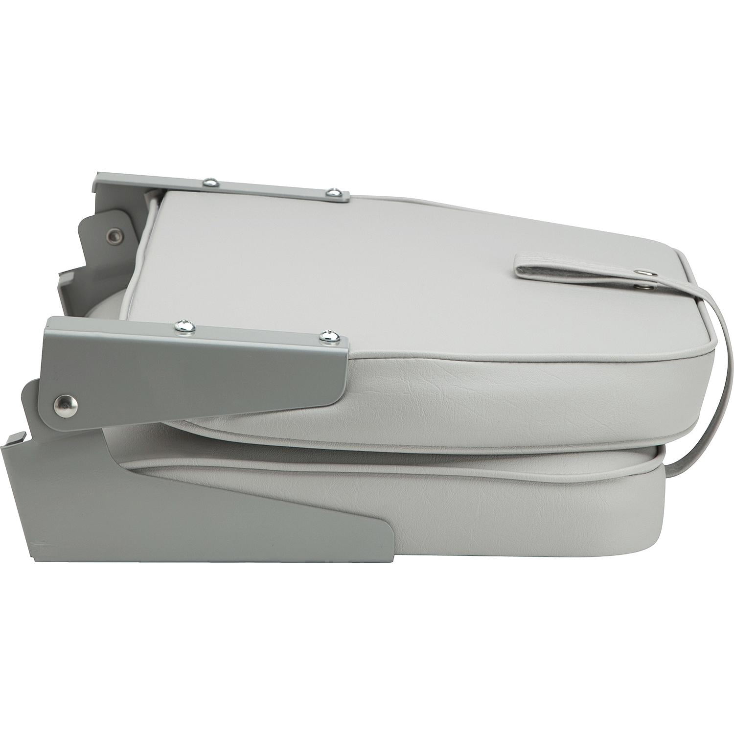 Attwood 98395GY Low-Back Padded Boat Seat, Gray, High-Impact Plastic Frame, 7 Inches W x 16 Inches D x 16 Inches H