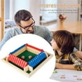 thumbnail image 2 of OUSITAID 4 Player Shut the Box Set Eco-Friendly Wooden Interactive Shut the Box Dice Game with Digital Numbers Non-Burr Four-Sided Flop Games Toy for KTV Bar Club Party, 2 of 8