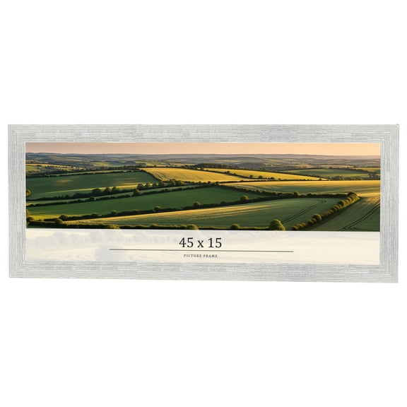 45x15 Frame White Real Wood Picture Frame Width 1.5 inches | Interior Frame Depth 0.5 inches | Barn