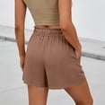 thumbnail image 5 of Mifsaly Summer Shorts for Women 2026 Paperbag Elastic Waist Drawstring Casual Shorts with Pockets Lightweight Relaxed Fit Flattering Lounge Bottoms Coffee,XL, 5 of 8