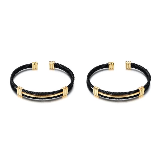 Sonducket estirable de alambre de acero inoxidable tamaño multicapa Cable trenzado abierto encanto cadena de mano brazaletes joyería de mujer Type6 NO6