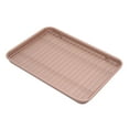 thumbnail image 1 of GROWTH TANK Baking Sheet with Rack Set, Cookie Pan Bakeware Heavy Duty Easy to Clean Thick Gauge Rectangle Multipurpose Half Sheet Pan 39.5cmx27cmx2.5cm, 1 of 9