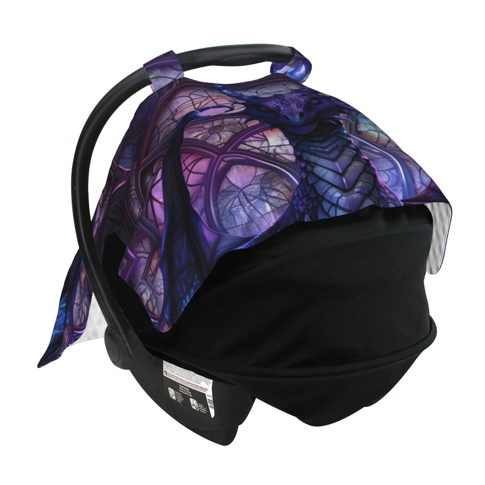 Car Seat Cover Baby - Fantasy Dragon In Cathedral Breathable Infant Car Seat Cover for Baby Carseat, Lightweight Comfort Baby Essentials Must Haves Newborn Stuff for Girl Boy