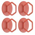 thumbnail image 1 of 4Pcs Furniture Handle Adhesive Type Pull Handle Drawer Refrigerator Door Handle, 1 of 8