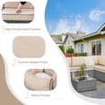 thumbnail image 2 of Walsunny 8 Pieces Patio Wicker Rattan Fire Pit Furniture Conversation Sets with Outdoor Sectional Sofa,45" Gas Propane Fire Pit Table,Glass Coffee Table,Silver Rattan Khaki Cushion, 2 of 8