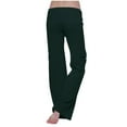 thumbnail image 4 of 2026 Wide Leg Cargo Pants Women High Waisted Bootcut Yoga Pants with Pockets Casual Plus Size Strethcy Flare Leggings Army Green XS, 4 of 5