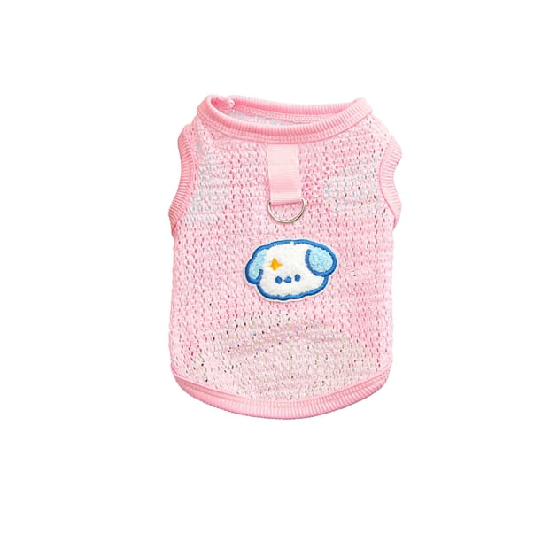 Ropa para Perros Lindo Encaje Mascota de Manga Corta Respirable Gato Y Perro Ropa de Mascota Chaleco Mascota de Peluche