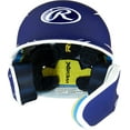 thumbnail image 2 of Rawlings 2022 Mach Adjust Baseball Batting Helmet With Jaw Guard, Senior, Matte Royal and White, 2 of 4