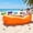 Orange, variant on Inflatable Air Sofa Bed, Comfortable Outdoor Lounger for Backyard, Camping, and Beach Trips