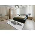 thumbnail image 4 of Ahgly Company Indoor Round Patterned Off-White Novelty Area Rugs, 5' Round, 4 of 6