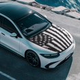 thumbnail image 4 of Uorisanigo Car Hood Cover Washable Auto Hood Covers Universal Fit Car Cover for All Seasons Protection Fit for Cars Trucks SUVs(Black and White American Flag), 4 of 7
