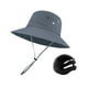 thumbnail image 4 of Sombrero de pesca de ala ancha con carcasa rígida interior ajustable para senderismo y sol Gris, 4 of 8